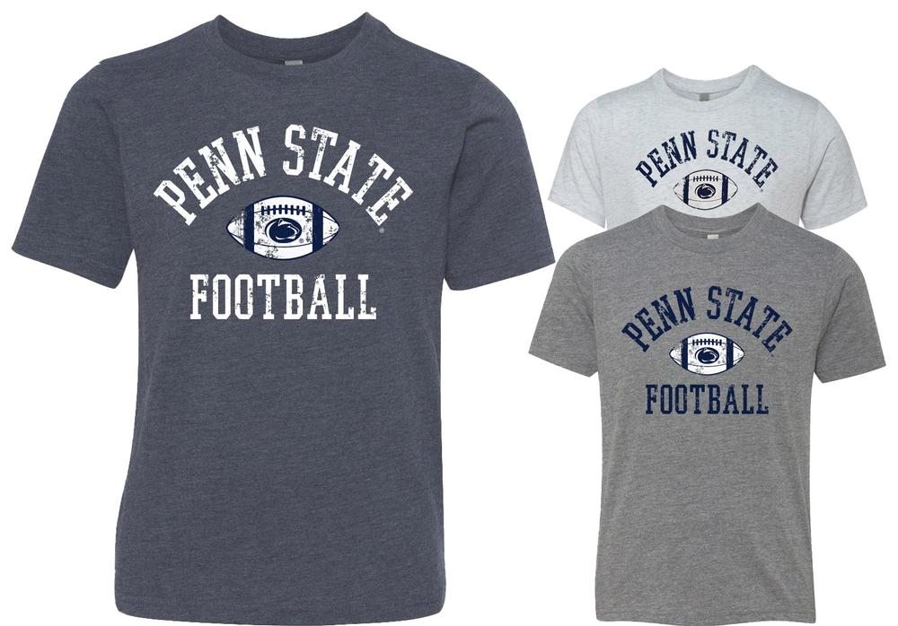 Overfrakke Geologi For pokker Penn State Youth Vintage Football T-shirt | Kids > YOUTH > TSHIRTS