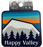 Rugged Happy Valley Mountains Sticker