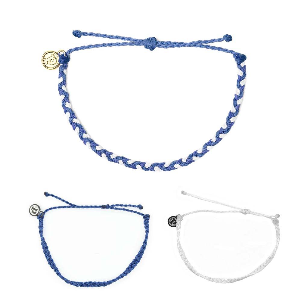Pura Vida Navy and White Braided Bracelet | Souvenirs > JEWELRY > BRACELETS