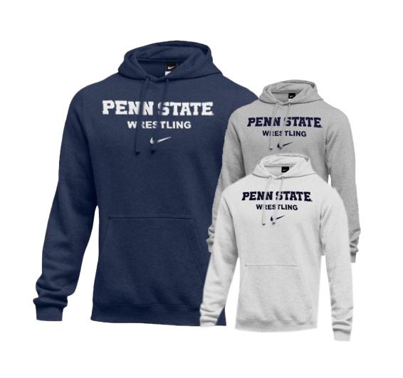 Penn State Nike Men's Wrestling Wordmark Hooded Sweatshirt | Mens > HOODIES  > SCREEN PRINTED