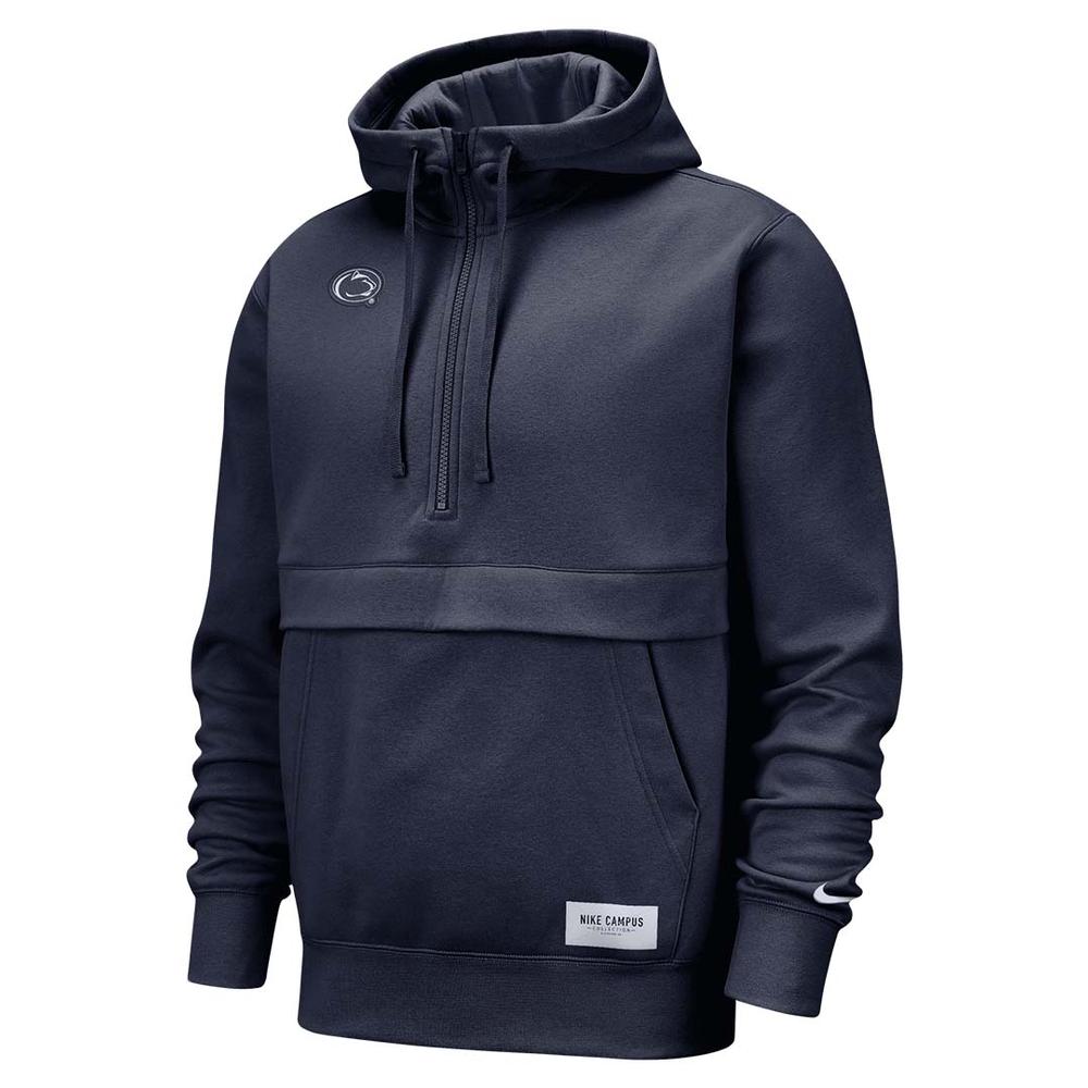 Penn State Nike Club Half-Zip Hooded Sweatshirt | Mens > HOODIES >  EMBROIDERED