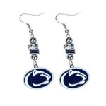 Penn State Euro Bead Earrings