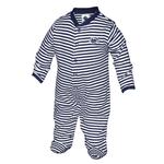 Penn State Infant Striped Logo Footed Romper
